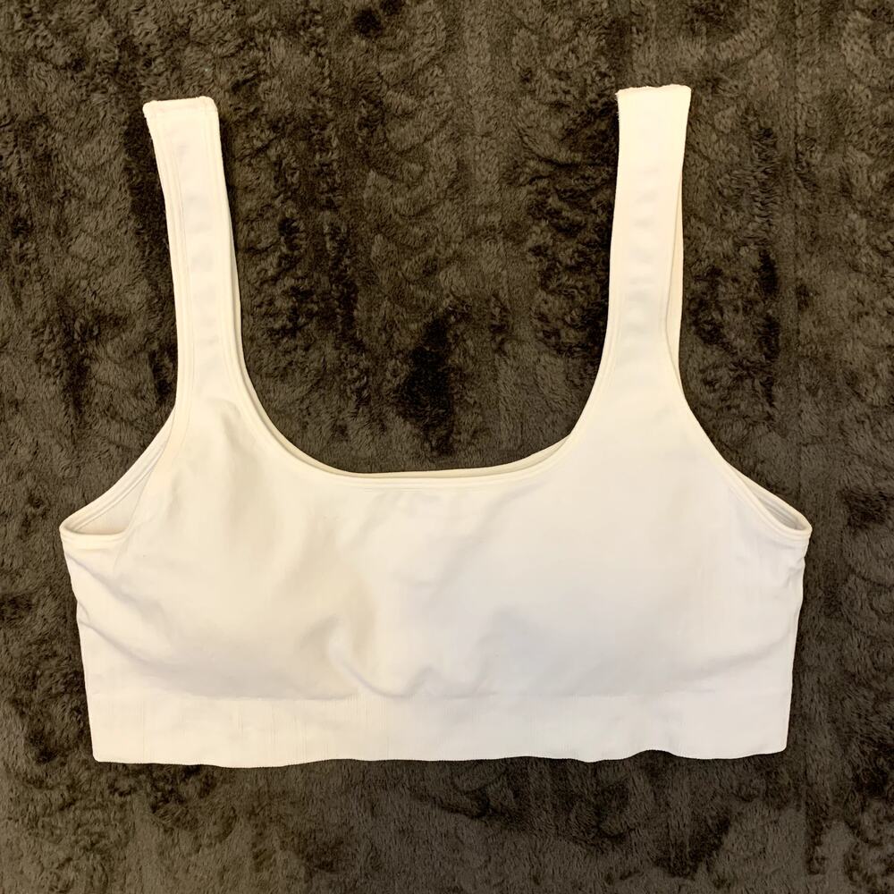 Zella White Sports Bra With Removable Pads Size XL